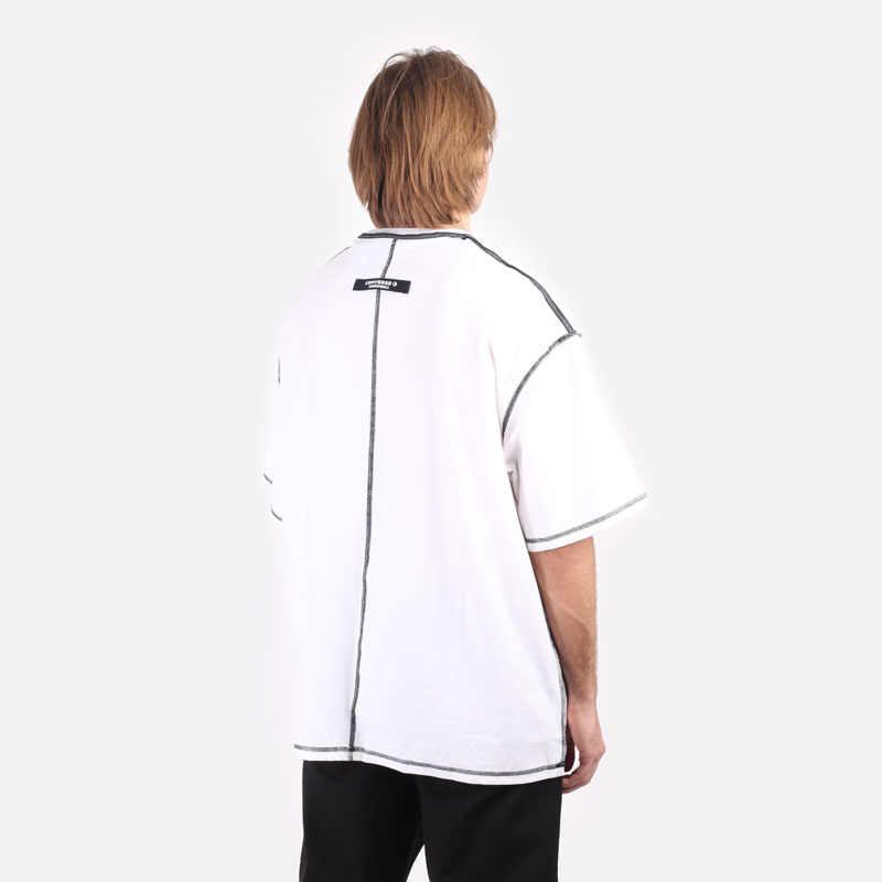 мужская белая футболка Converse Crossover Tee 10020975101 - цена, описание, фото 3